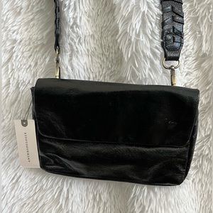Small black Anthro crossbody purse